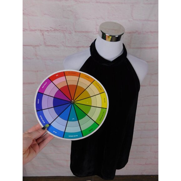 LOFT Black Velvet Halter Top M Sleeveless High Neck Blouse NWT Holiday - Picture 10 of 13